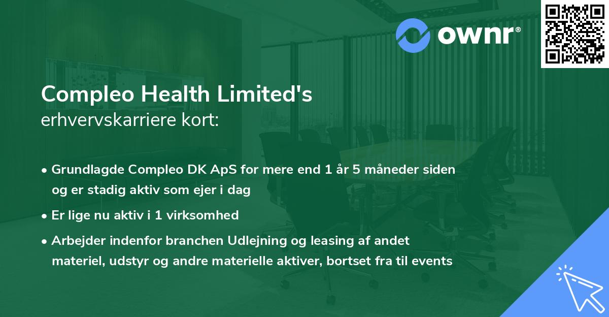 Compleo Health Limited's erhvervskarriere kort