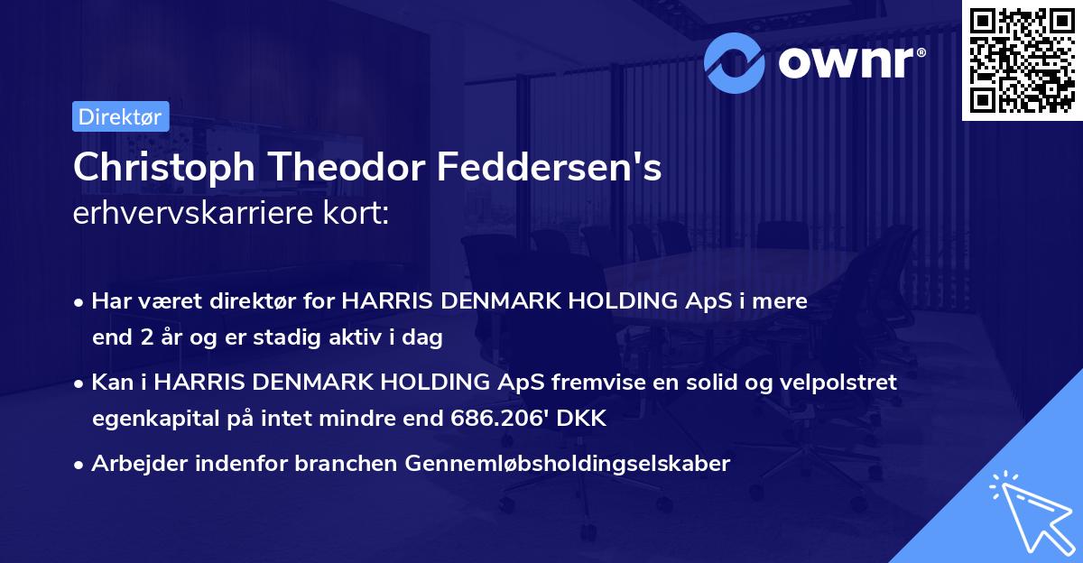 Christoph Theodor Feddersen's erhvervskarriere kort