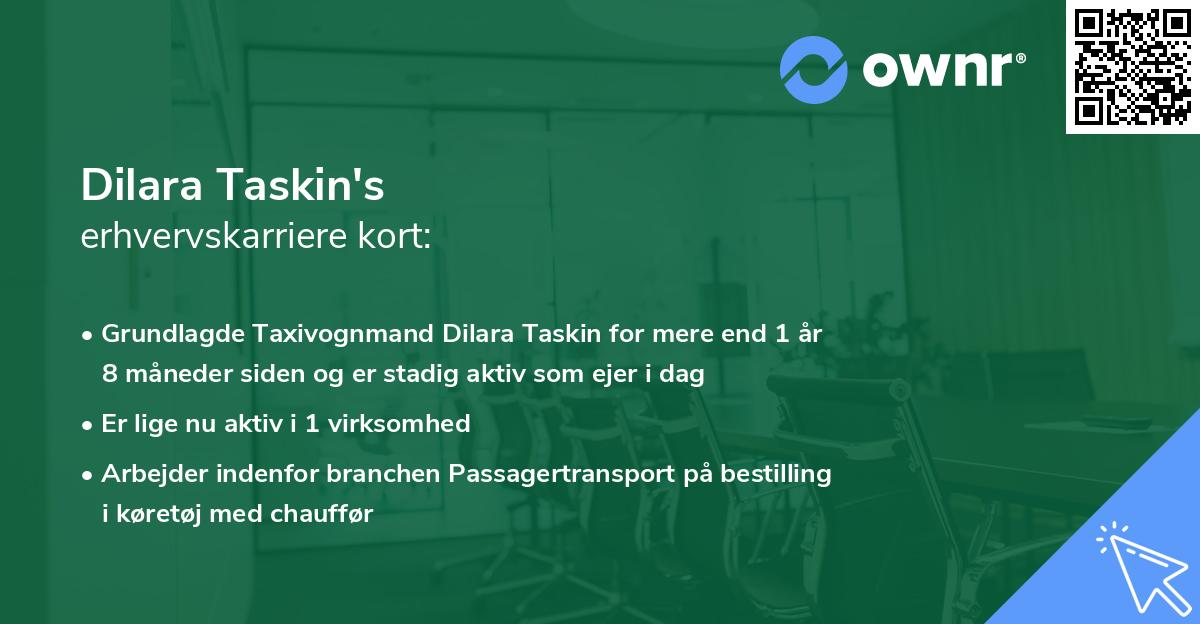 Dilara Taskin's erhvervskarriere kort