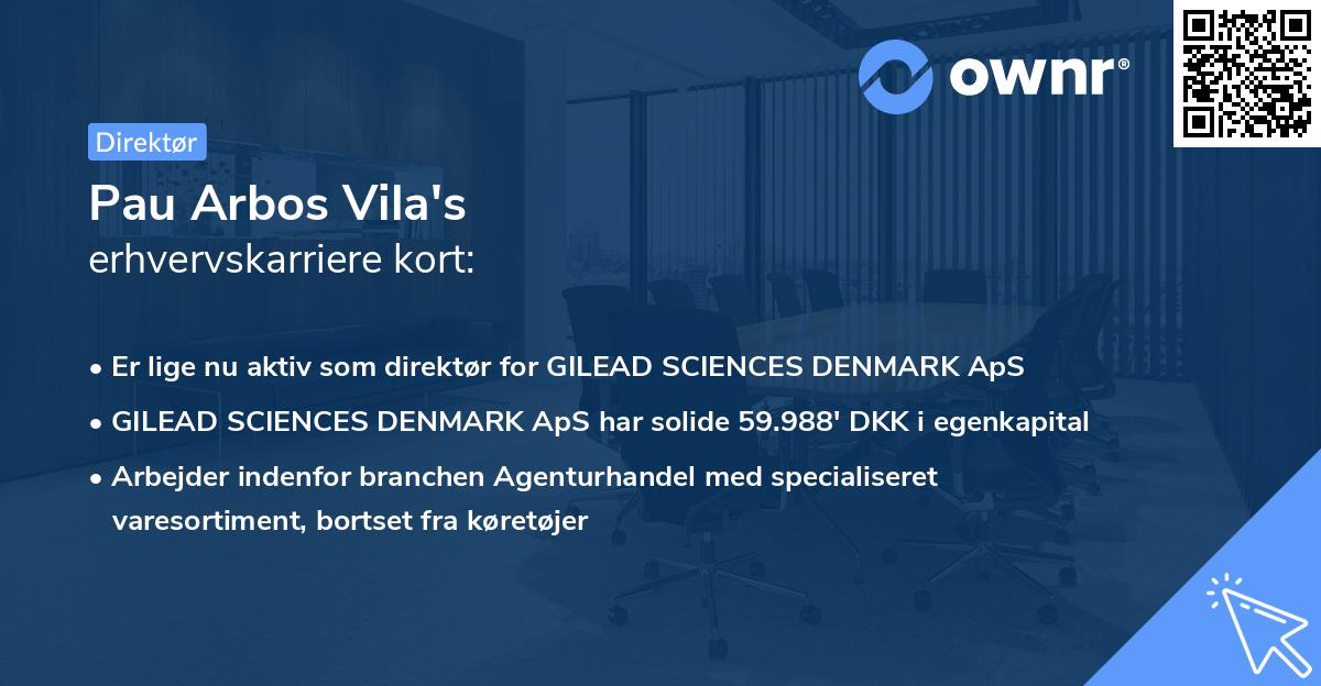 Pau Arbos Vila's erhvervskarriere kort