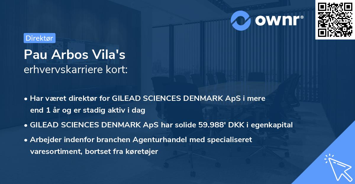 Pau Arbos Vila's erhvervskarriere kort