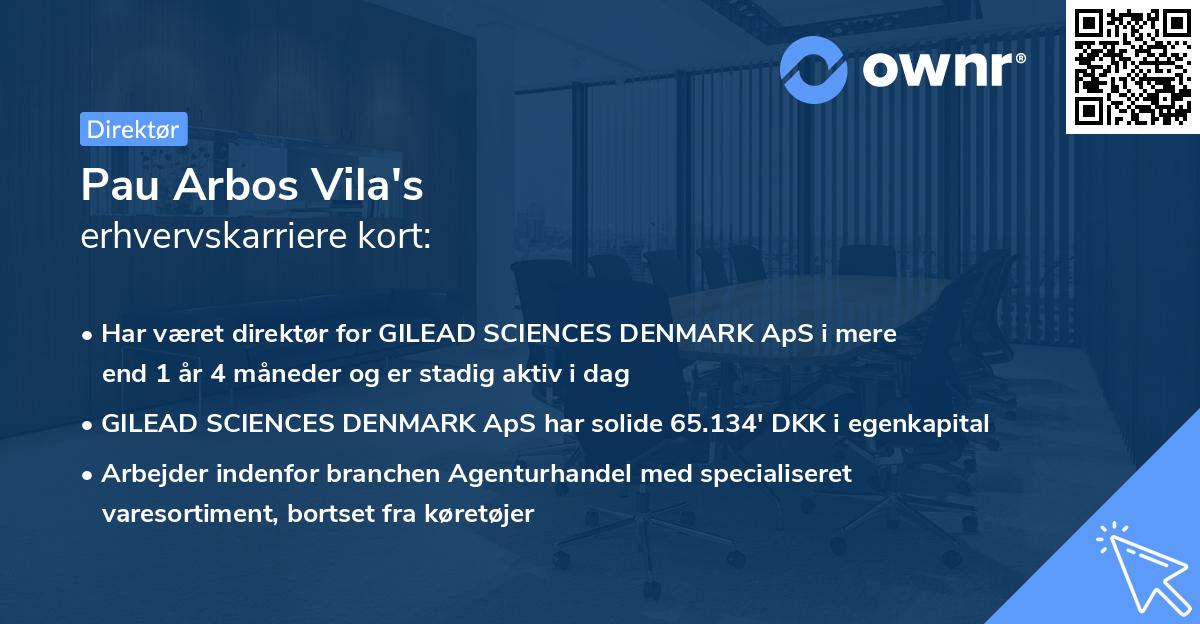 Pau Arbos Vila's erhvervskarriere kort