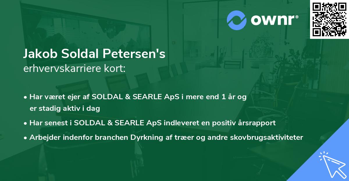 Jakob Soldal Petersen's erhvervskarriere kort