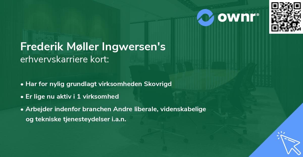 Frederik Møller Ingwersen's erhvervskarriere kort