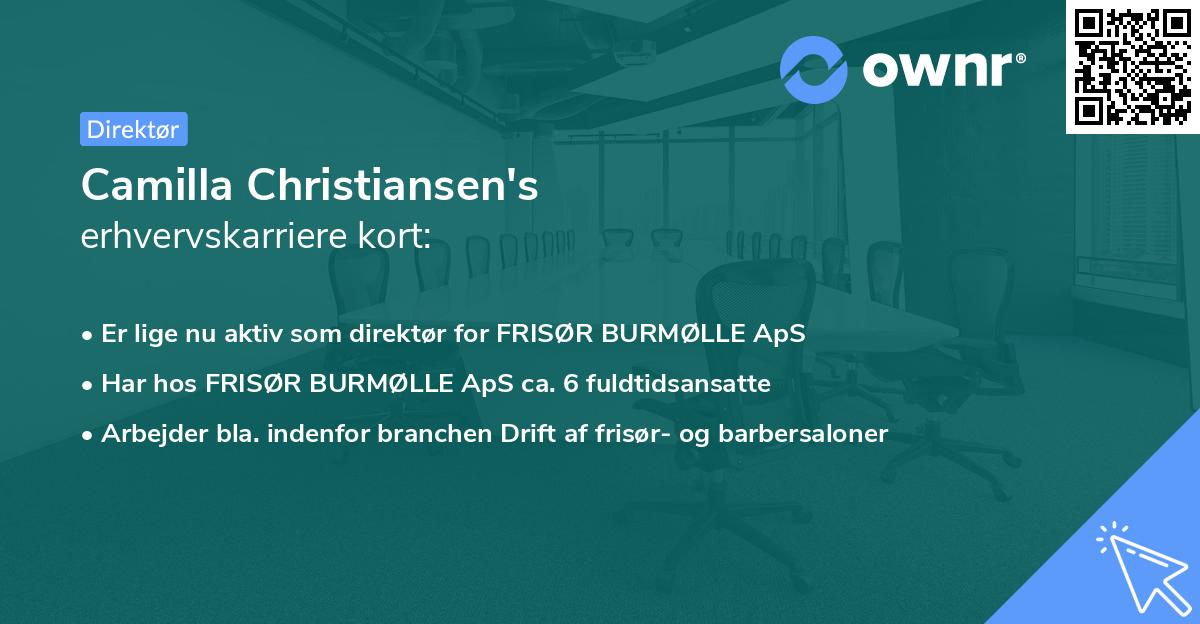 Camilla Christiansen's erhvervskarriere kort