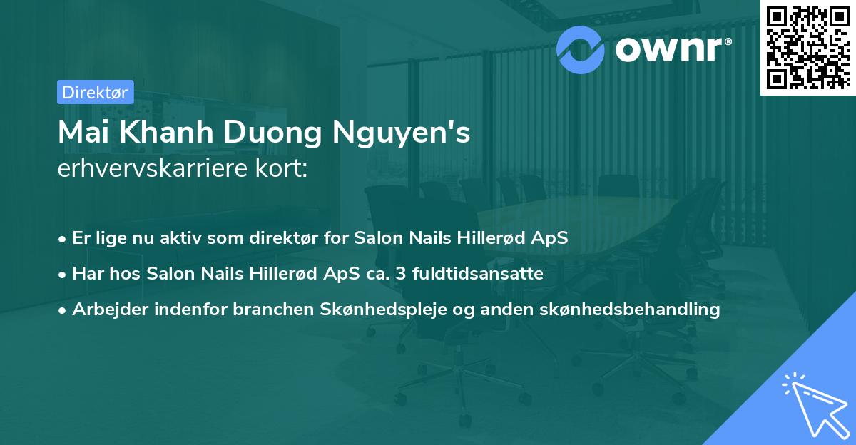 Mai Khanh Duong Nguyen's erhvervskarriere kort