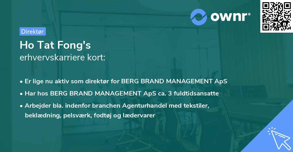 Ho Tat Fong's erhvervskarriere kort