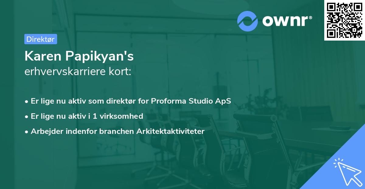 Karen Papikyan's erhvervskarriere kort