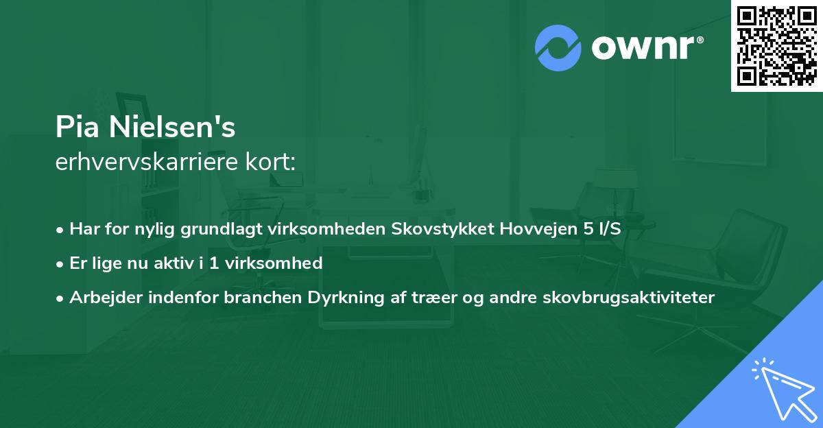 Pia Nielsen's erhvervskarriere kort