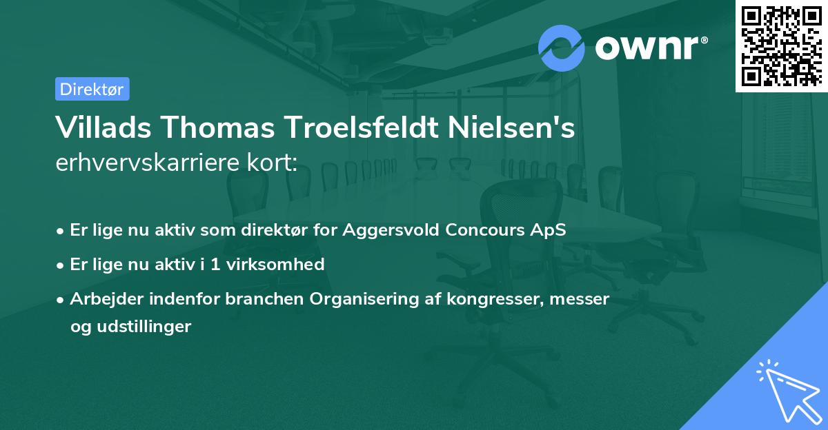 Villads Thomas Troelsfeldt Nielsen's erhvervskarriere kort