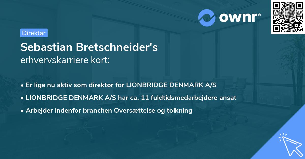 Sebastian Bretschneider's erhvervskarriere kort