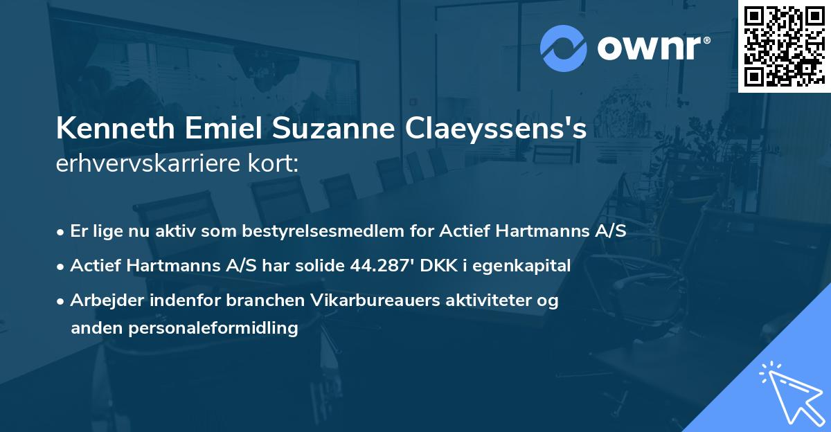 Kenneth Emiel Suzanne Claeyssens's erhvervskarriere kort