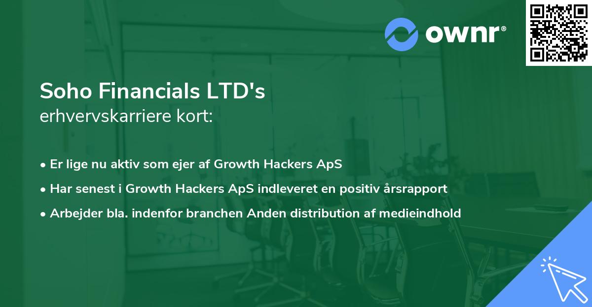 Soho Financials LTD's erhvervskarriere kort