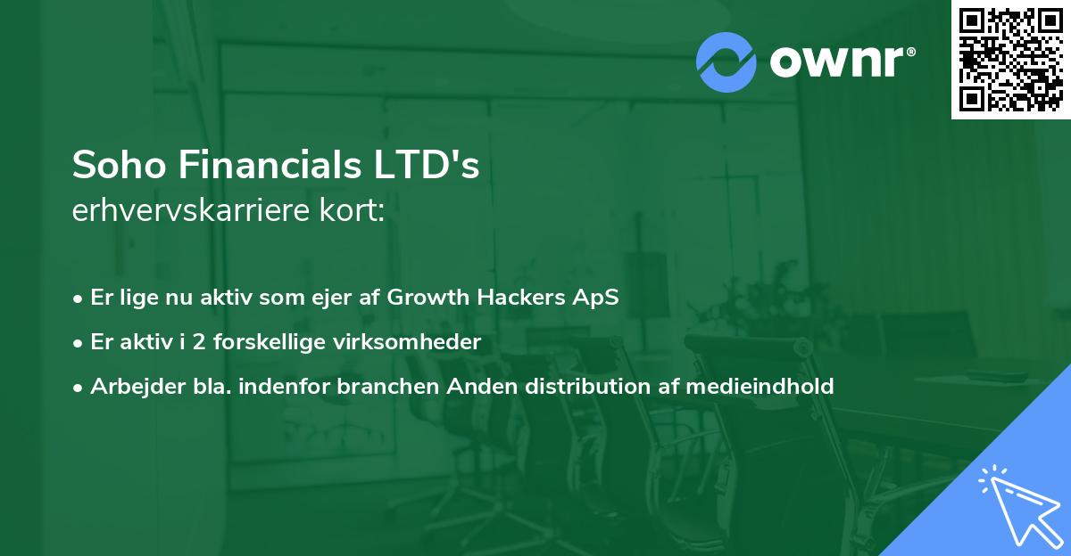 Soho Financials LTD's erhvervskarriere kort