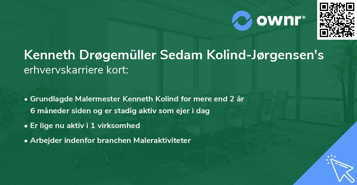 Kenneth Drøgemüller Sedam Kolind-Jørgensen's erhvervskarriere kort