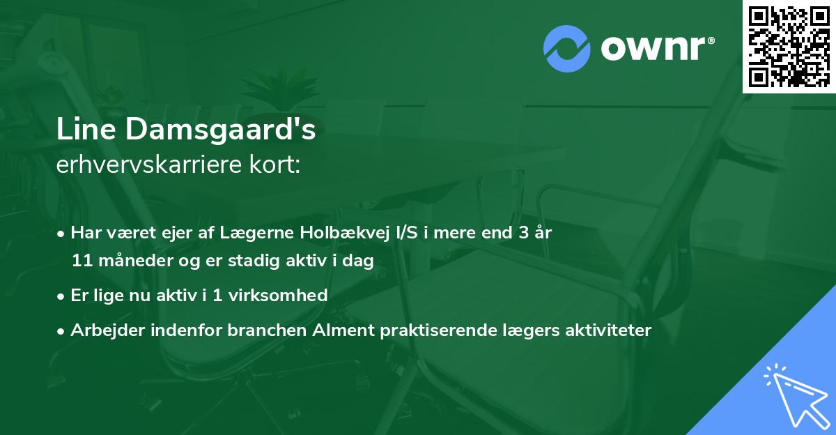 Line Damsgaard's erhvervskarriere kort