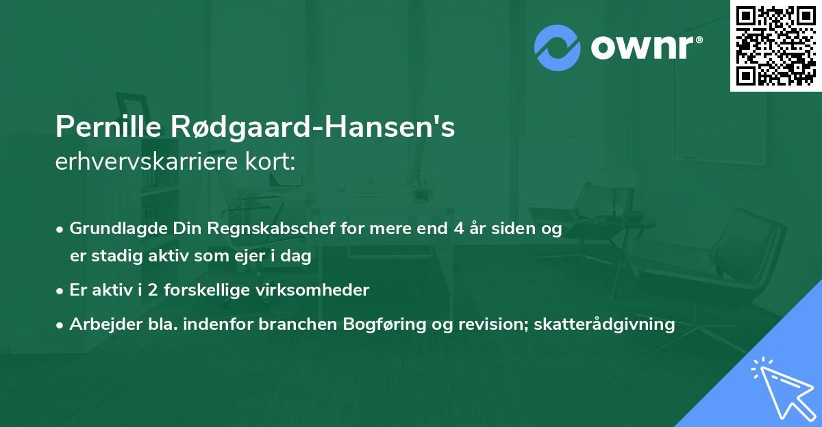 Pernille Rødgaard-Hansen's erhvervskarriere kort