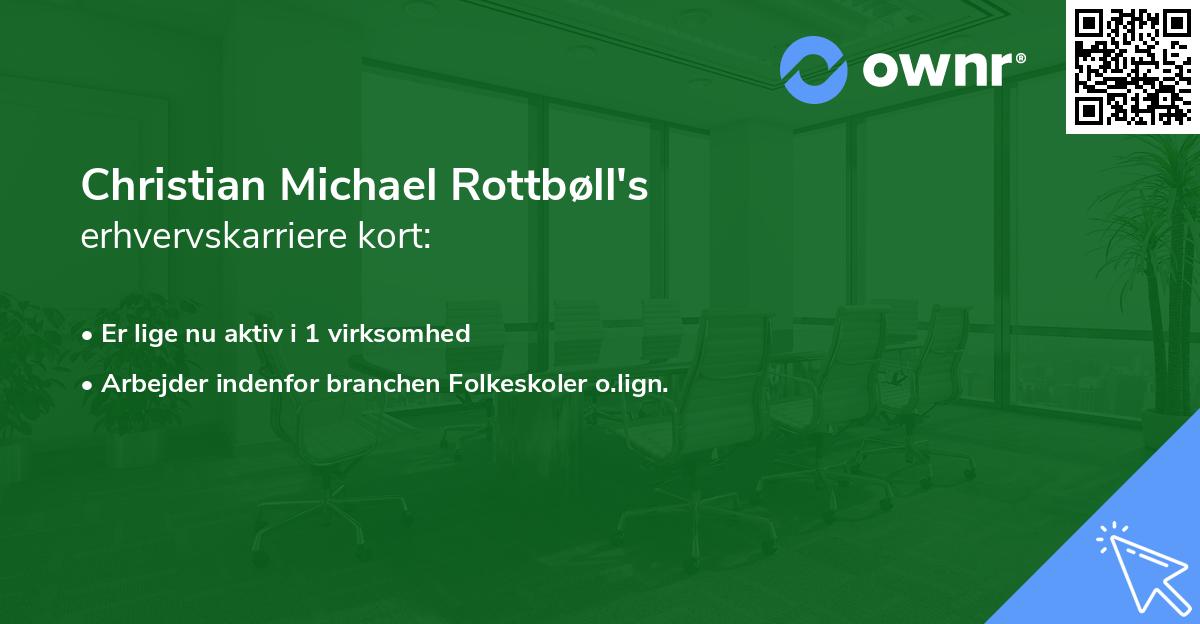 Christian Michael Rottbøll's erhvervskarriere kort
