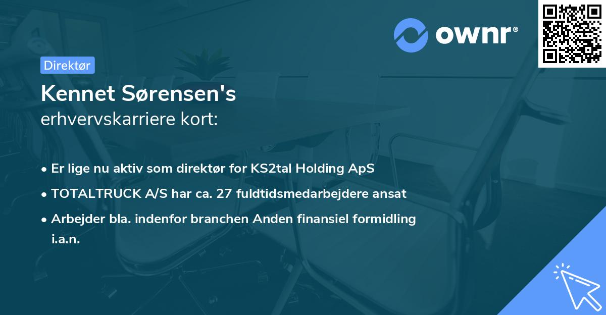 Kennet Sørensen's erhvervskarriere kort