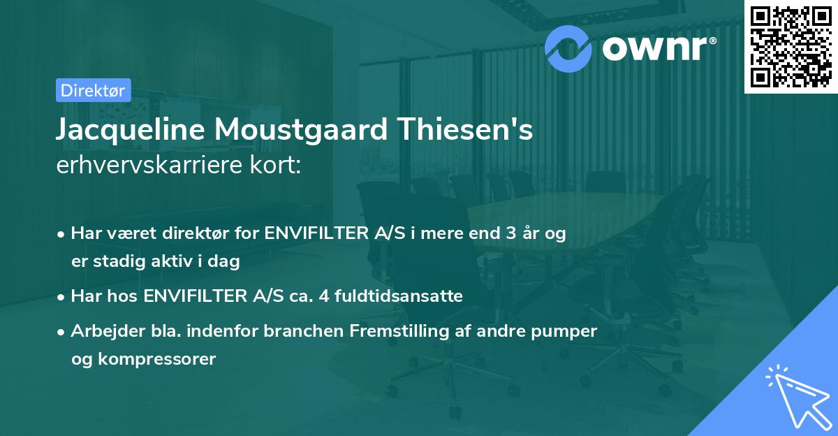 Jacqueline Moustgaard Thiesen's erhvervskarriere kort