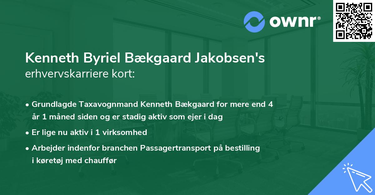 Kenneth Byriel Bækgaard Jakobsen's erhvervskarriere kort