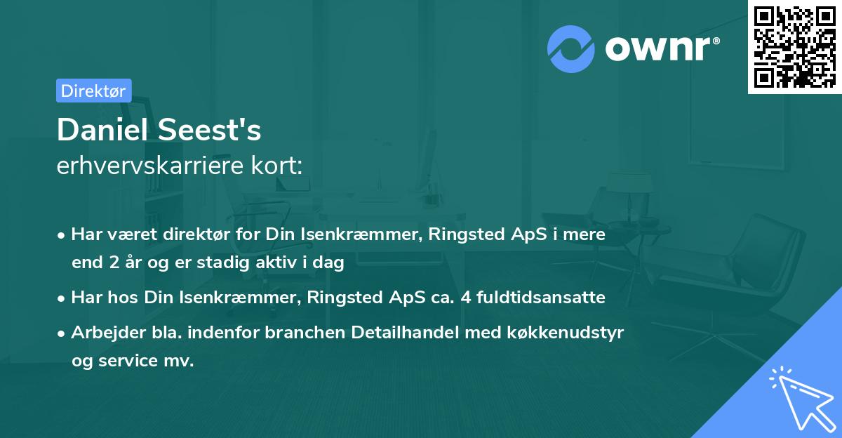 Daniel Seest's erhvervskarriere kort