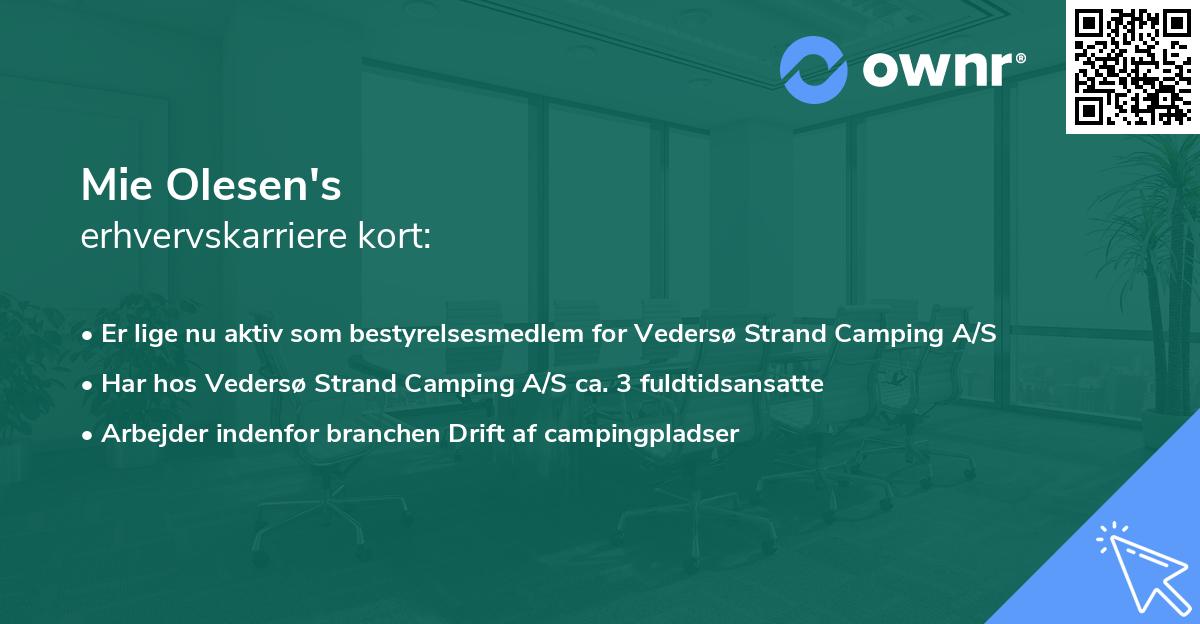 Mie Olesen's erhvervskarriere kort