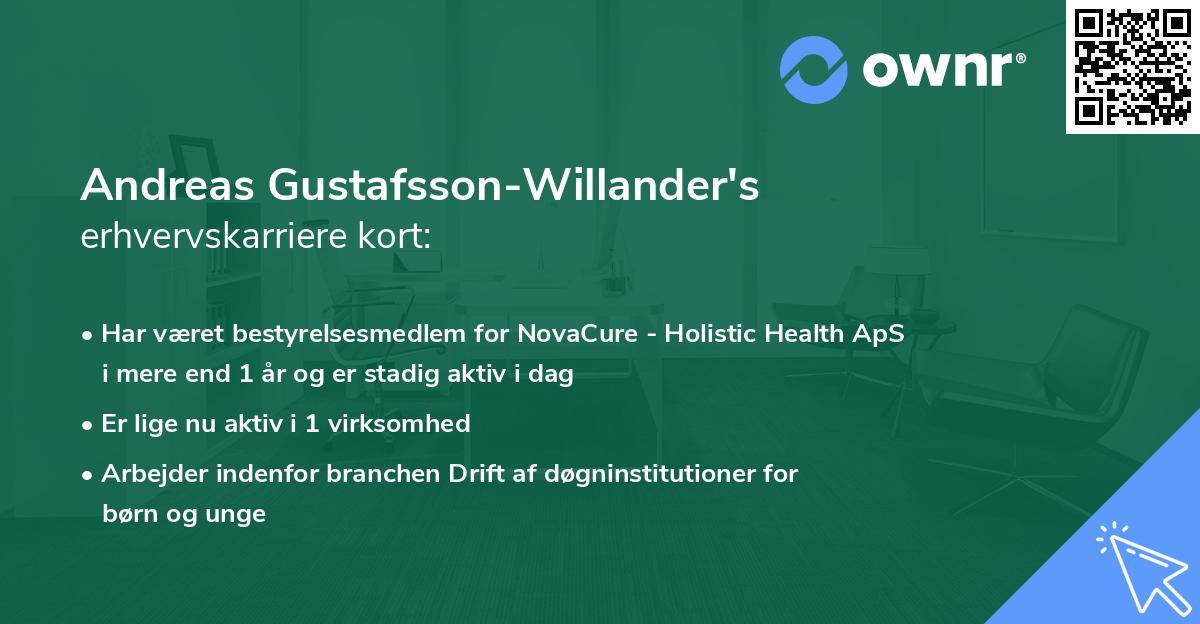 Andreas Gustafsson-Willander's erhvervskarriere kort