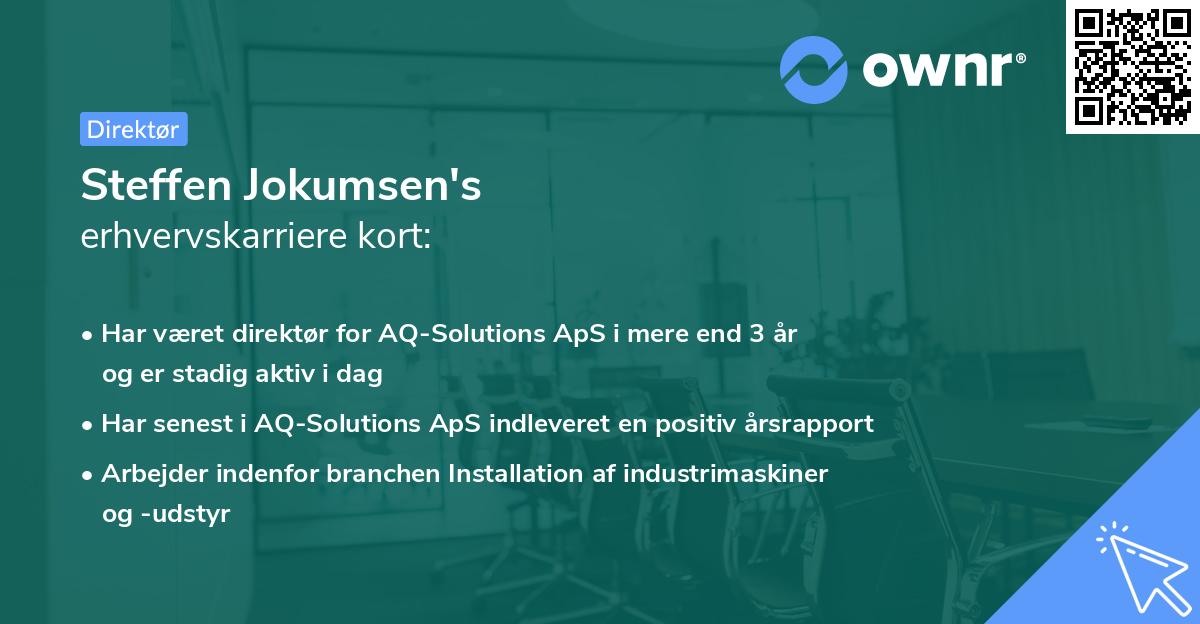 Steffen Jokumsen's erhvervskarriere kort