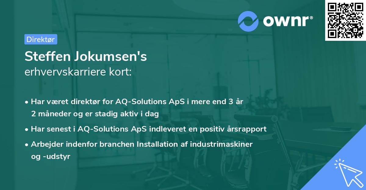 Steffen Jokumsen's erhvervskarriere kort