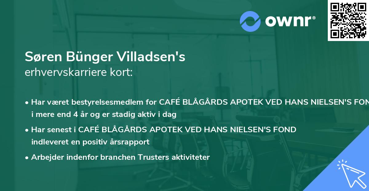 Søren Bünger Villadsen's erhvervskarriere kort