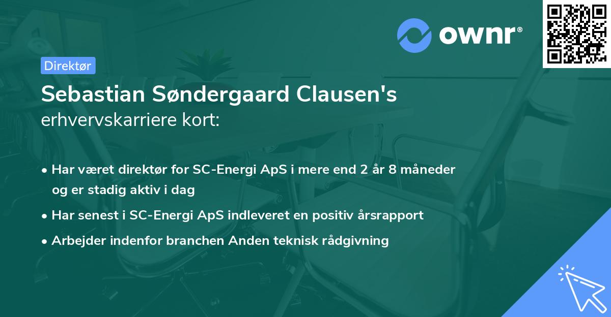 Sebastian Søndergaard Clausen's erhvervskarriere kort