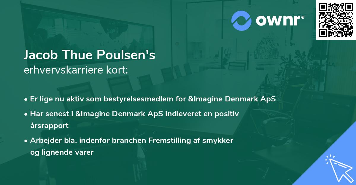 Jacob Thue Poulsen's erhvervskarriere kort