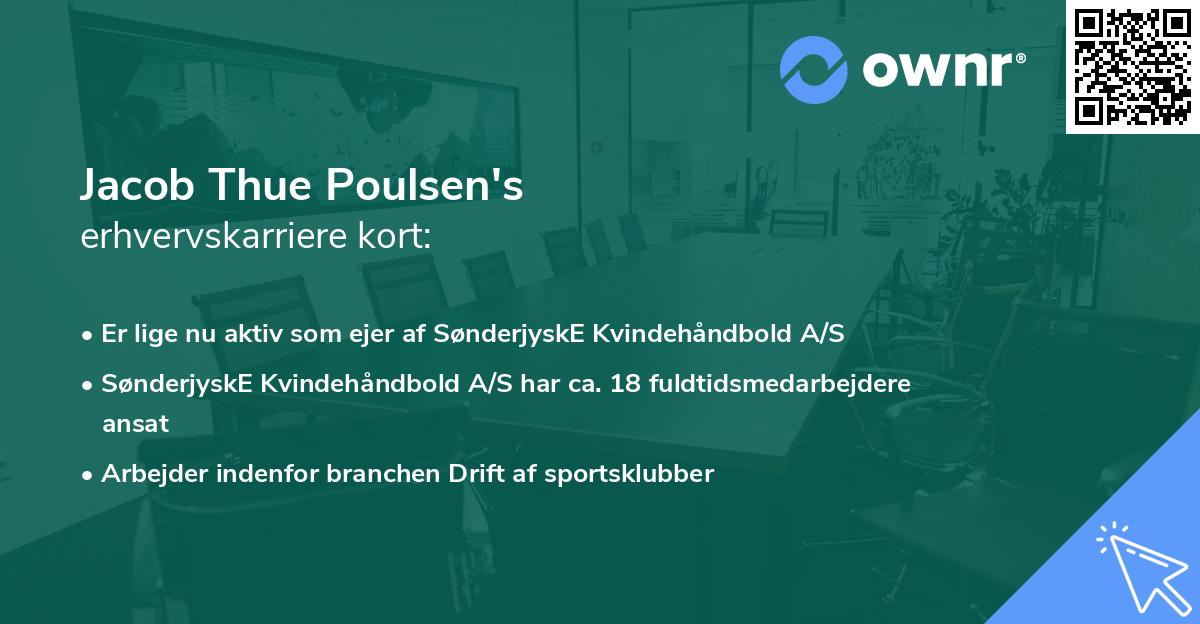 Jacob Thue Poulsen's erhvervskarriere kort
