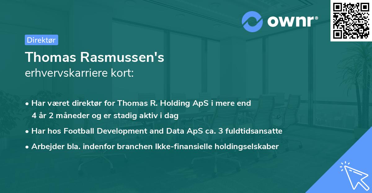 Thomas Rasmussen's erhvervskarriere kort