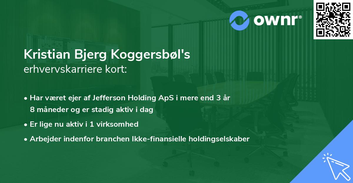 Kristian Bjerg Koggersbøl's erhvervskarriere kort