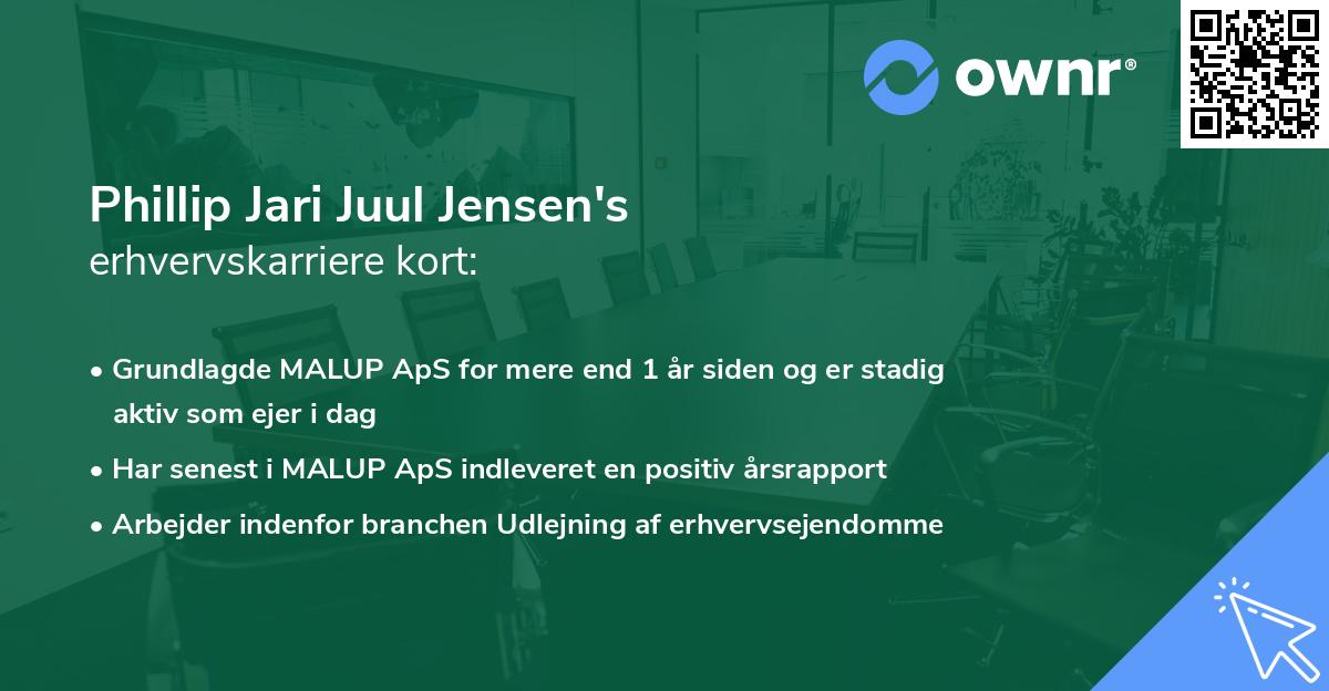 Phillip Jari Juul Jensen's erhvervskarriere kort