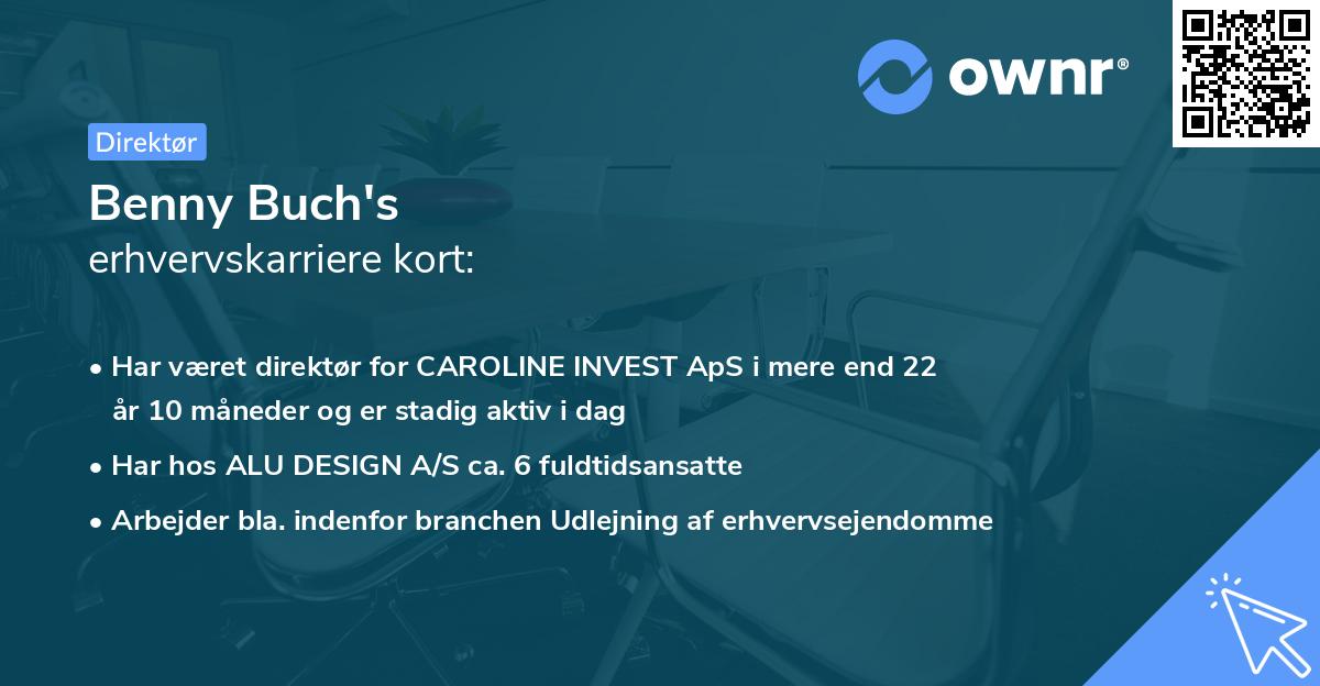 Benny Buch's erhvervskarriere kort