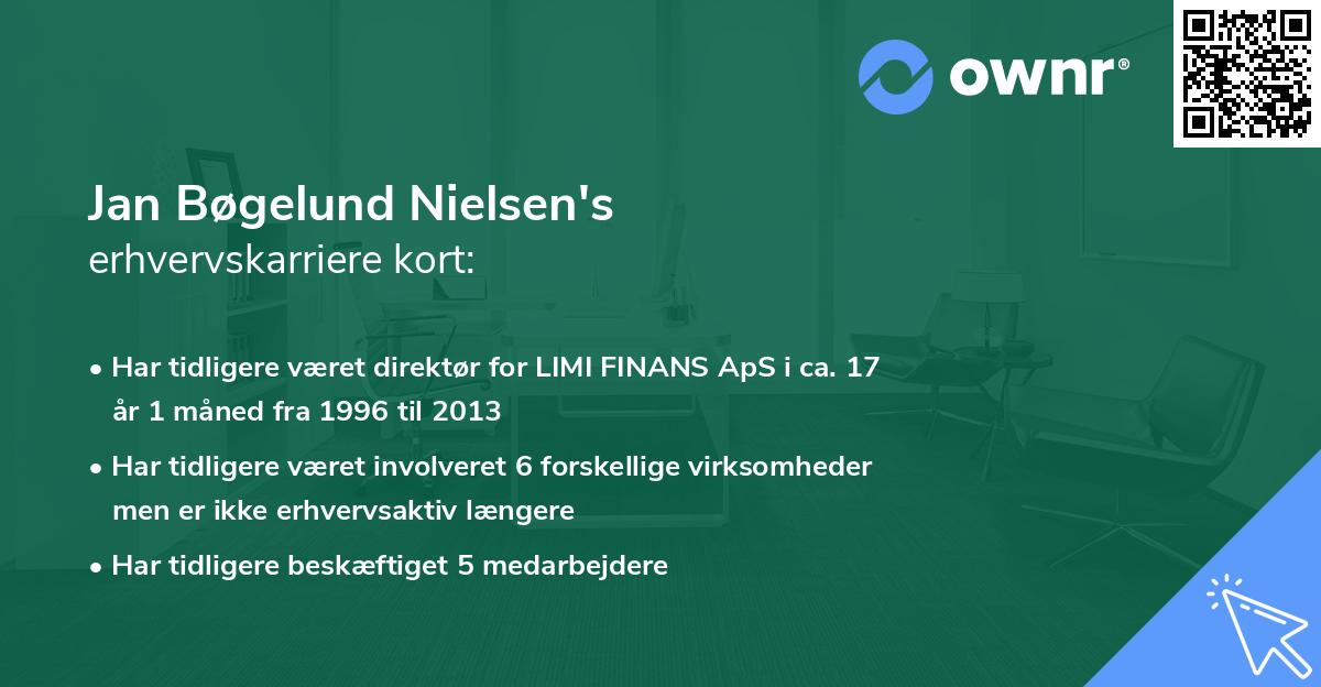 Jan Bøgelund Nielsen's erhvervskarriere kort