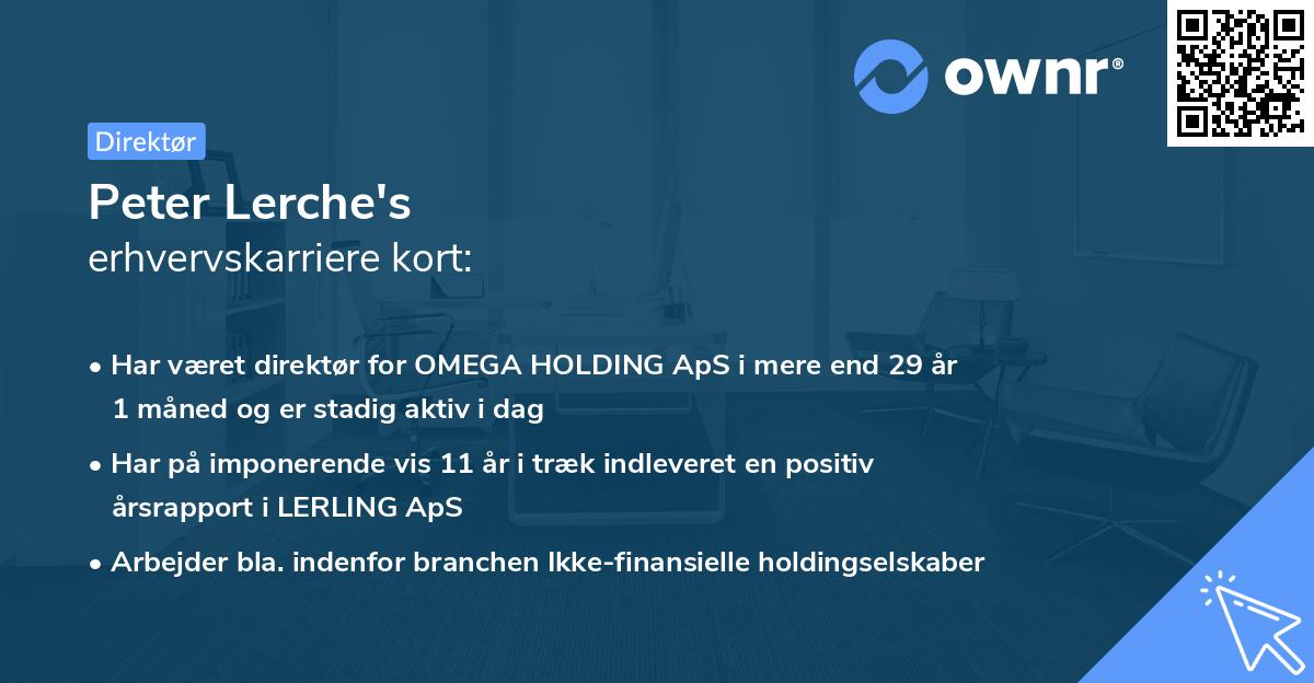Peter Lerche's erhvervskarriere kort