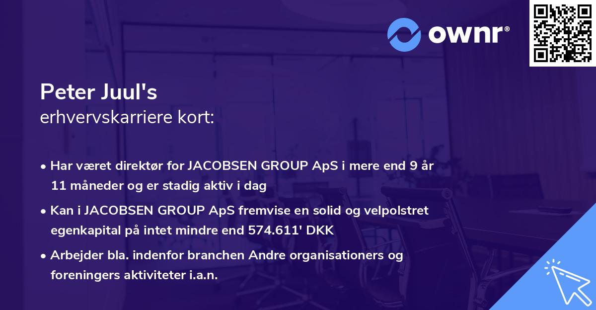 Peter Juul's erhvervskarriere kort