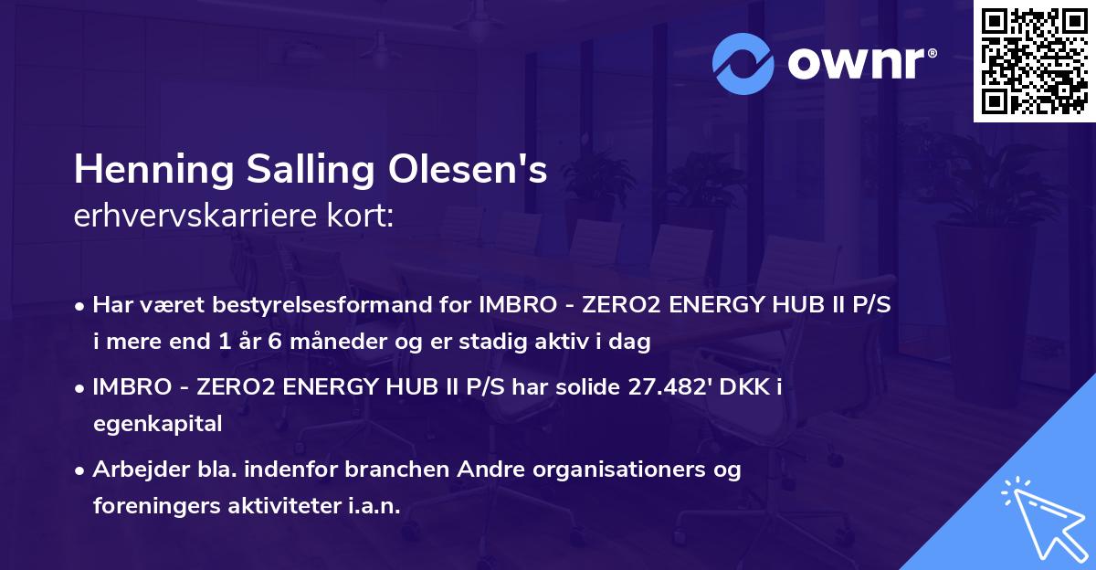 Henning Salling Olesen's erhvervskarriere kort