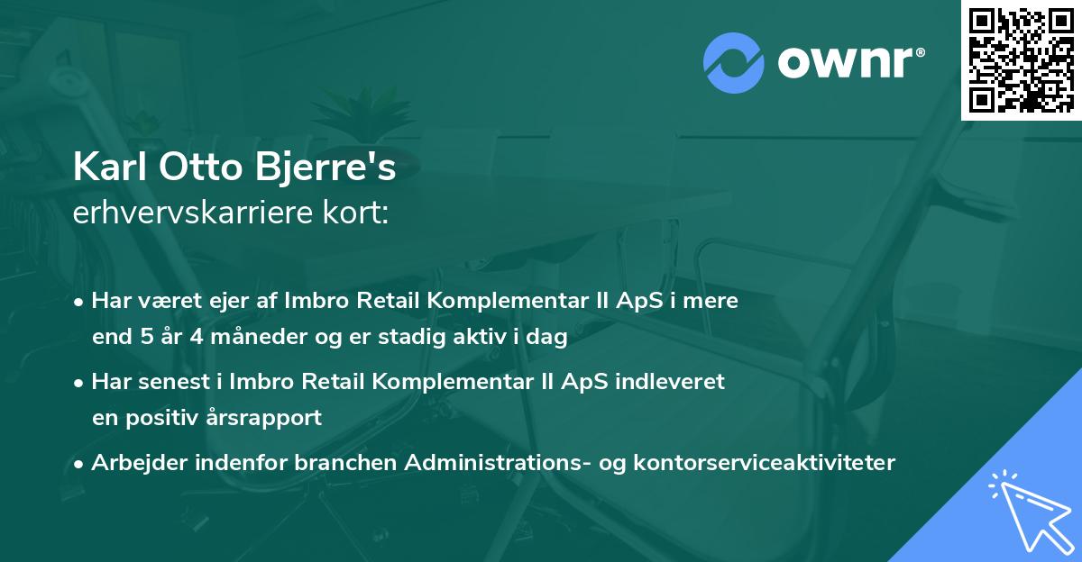 Karl Otto Bjerre's erhvervskarriere kort