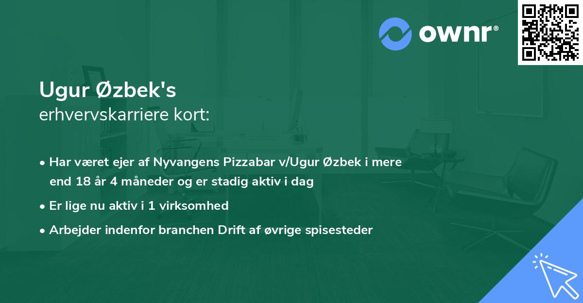 Ugur Øzbek's erhvervskarriere kort