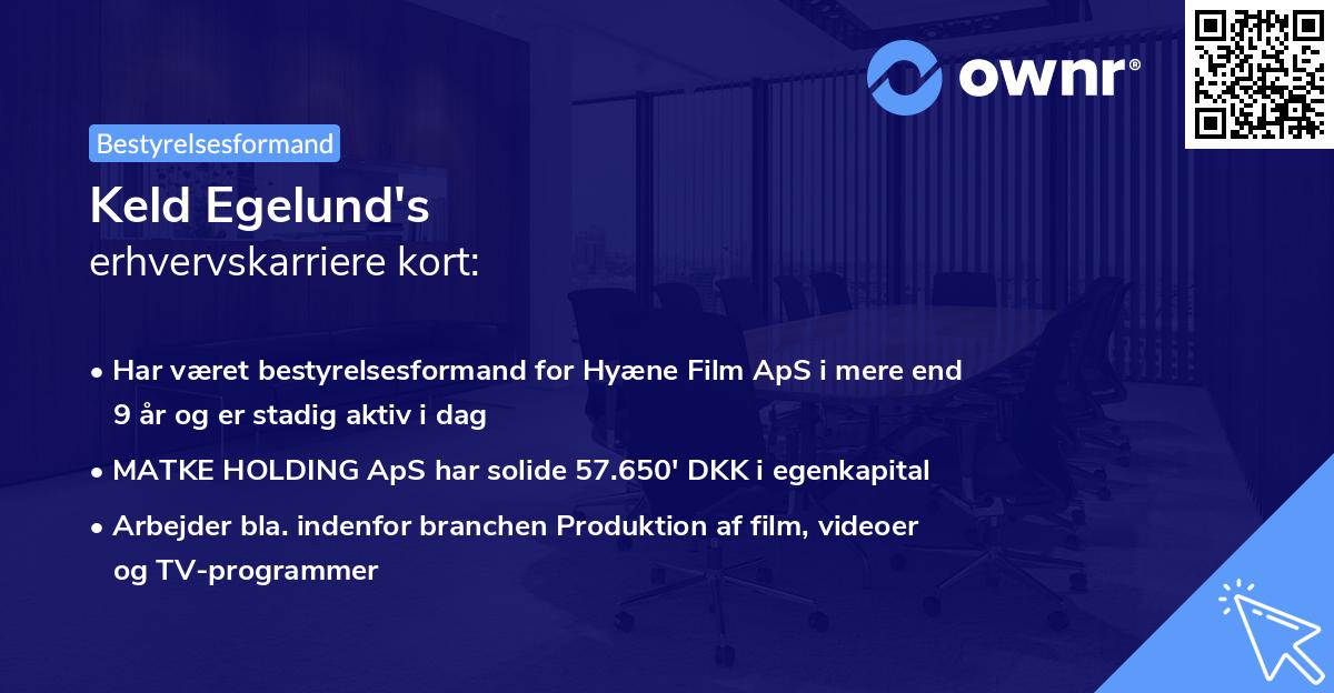 Keld Egelund's erhvervskarriere kort