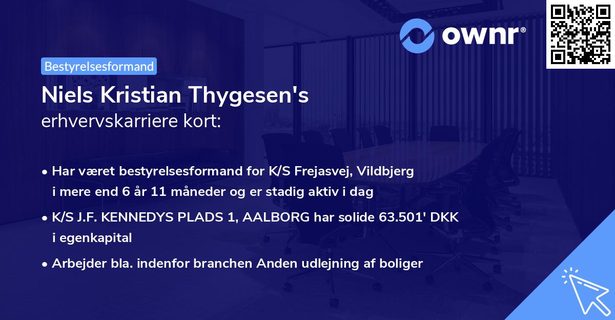 Niels Kristian Thygesen's erhvervskarriere kort