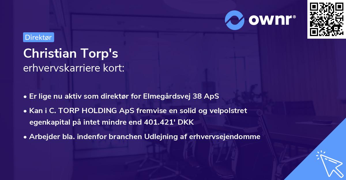 Christian Torp's erhvervskarriere kort