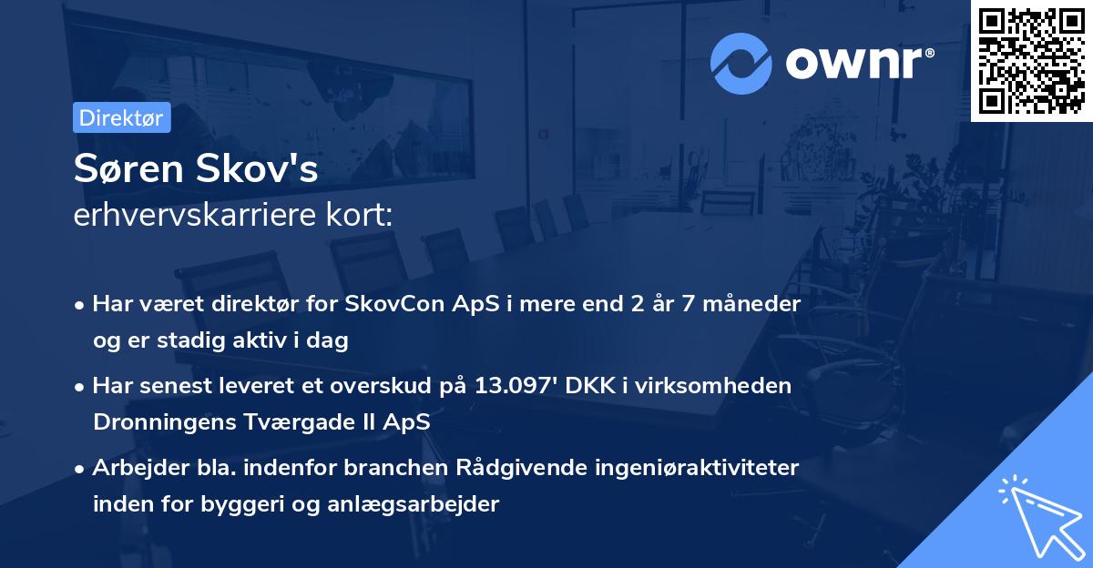 Søren Skov's erhvervskarriere kort