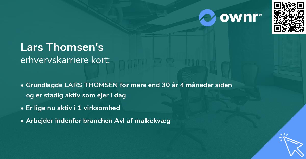 Lars Thomsen's erhvervskarriere kort