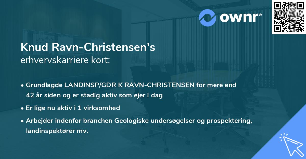 Knud Ravn-Christensen's erhvervskarriere kort